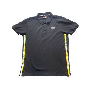 Kappa Shirt Adult Extra Large Black Striped Side Flex Casual Golf Polo Mens